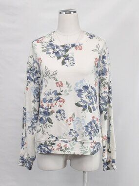 Emily Daniels Floral Pullover Sweatshirt Medium